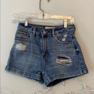 Pacsun ripped jean shorts